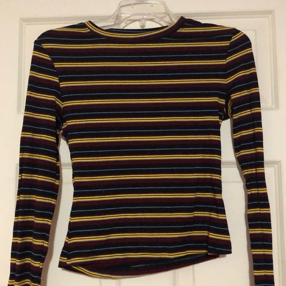 long sleeve tight shirt- stripes - Picture 1 of 4